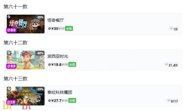 Steam今日史低游戏分享!10月20日史低佳作推荐