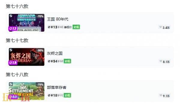 Steam今日史低游戏分享!10月20日史低佳作推荐