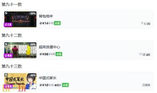 Steam今日史低游戏分享!10月20日史低佳作推荐