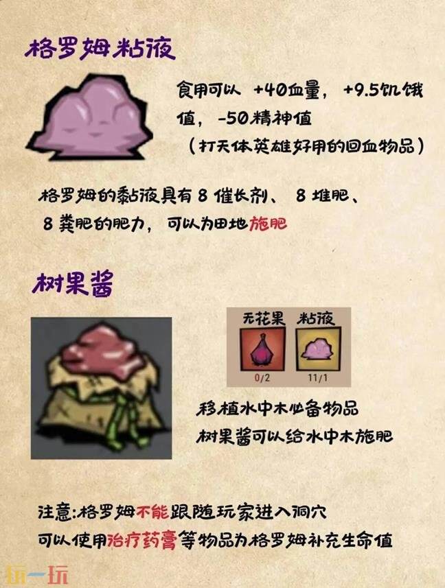 饥困荒野什么是格罗姆 饥困荒野格罗姆粘液有什么用