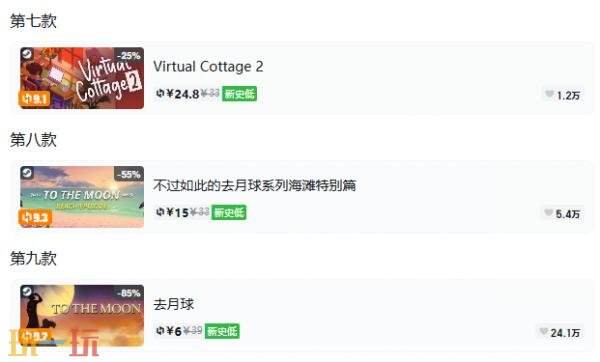 Steam今日史低游戏分享!10月21日史低佳作推荐