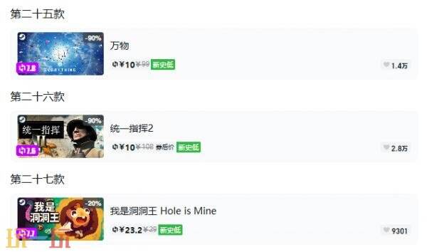 Steam今日史低游戏分享!10月21日史低佳作推荐