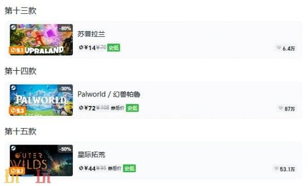 Steam今日史低游戏分享!10月21日史低佳作推荐
