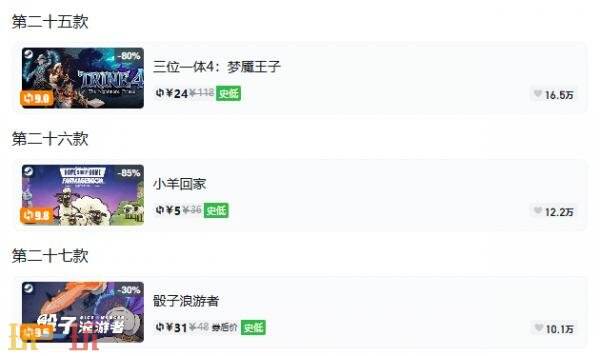 Steam今日史低游戏分享!10月21日史低佳作推荐