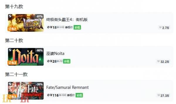 Steam今日史低游戏分享!10月21日史低佳作推荐