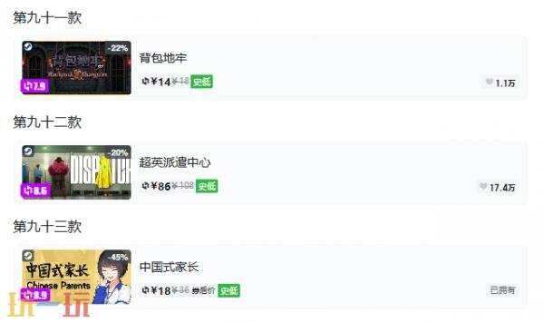 Steam今日史低游戏分享!10月21日史低佳作推荐