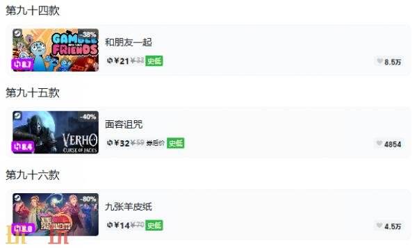 Steam今日史低游戏分享!10月21日史低佳作推荐