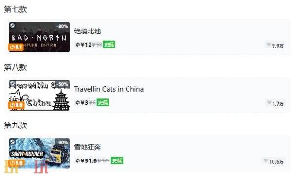 Steam今日史低游戏分享!10月22日史低佳作推荐