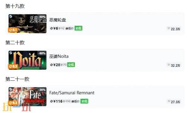 Steam今日史低游戏分享!10月22日史低佳作推荐