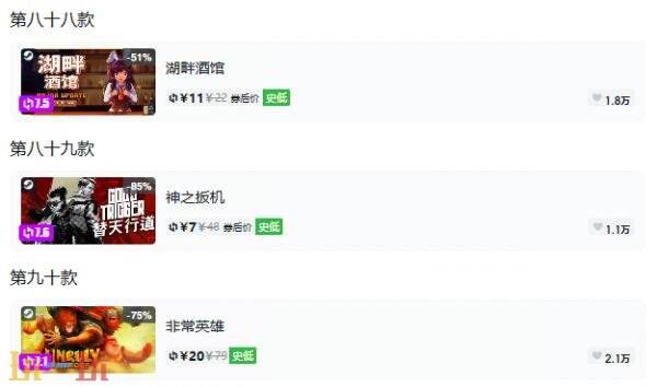 Steam今日史低游戏分享!10月22日史低佳作推荐