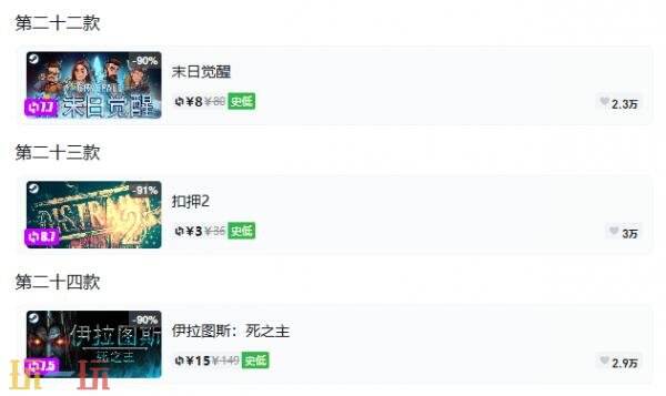 Steam今日史低游戏分享!10月22日史低佳作推荐