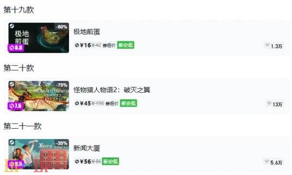 Steam今日史低游戏分享！10月23日史低佳作推荐