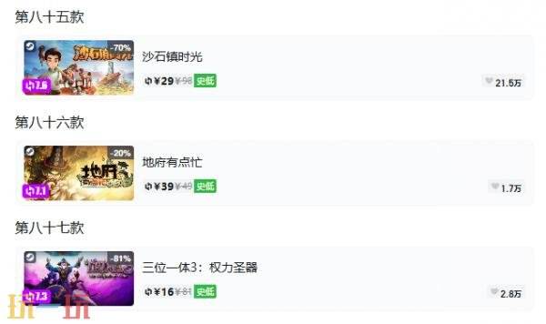 Steam今日史低游戏分享！10月23日史低佳作推荐