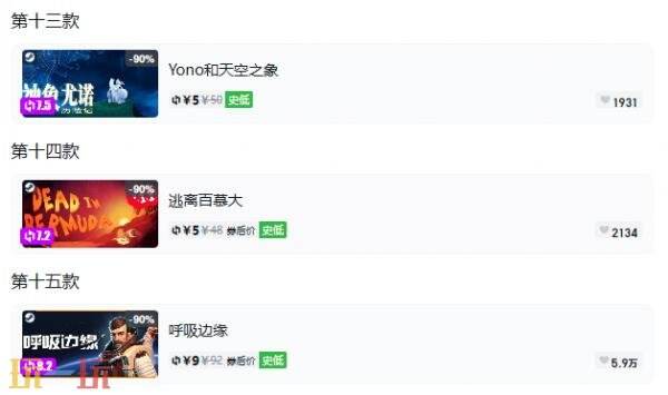 Steam今日史低游戏分享！10月23日史低佳作推荐