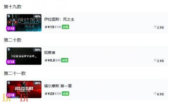 Steam今日史低游戏分享！10月23日史低佳作推荐